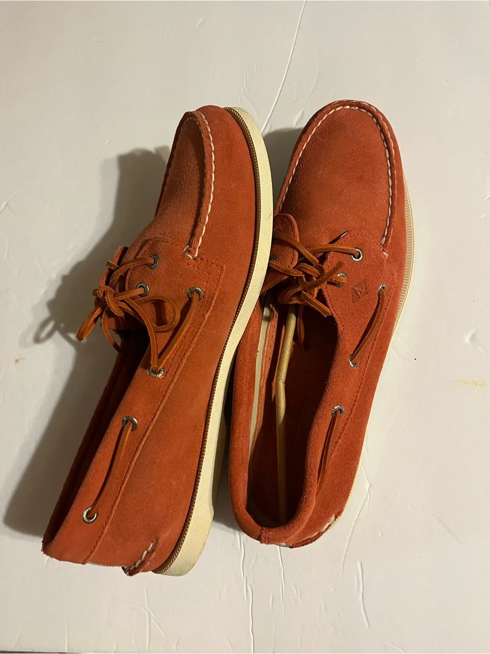 Sperry Men’s Rust Orange Suede Boat Shoes
